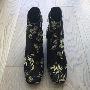 Zara floral booties